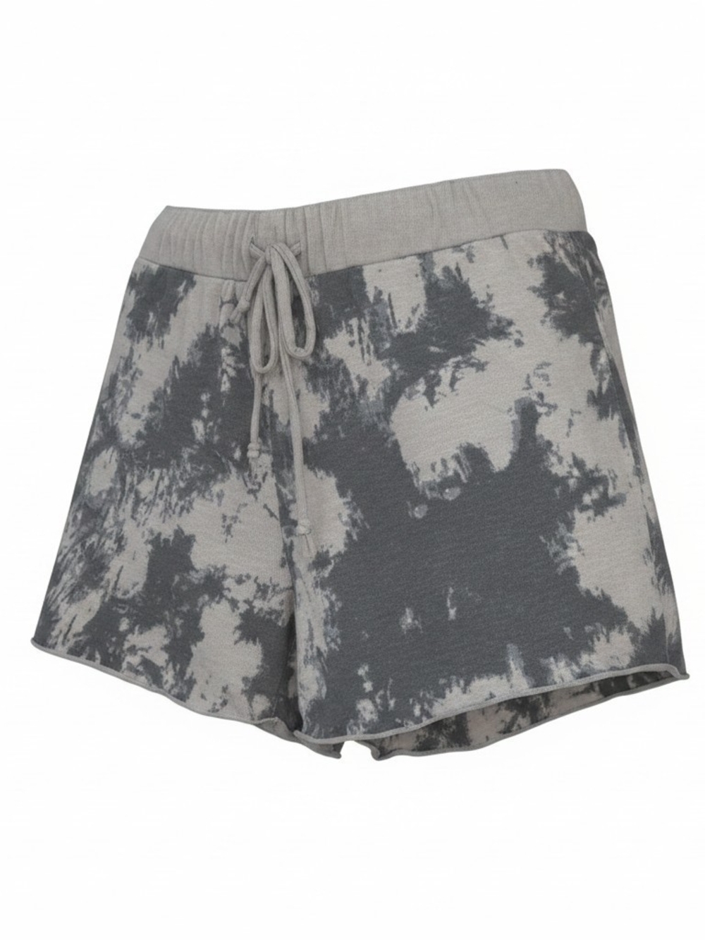 For The Republic Tie-Dye Knit Lounge Shorts - Gray